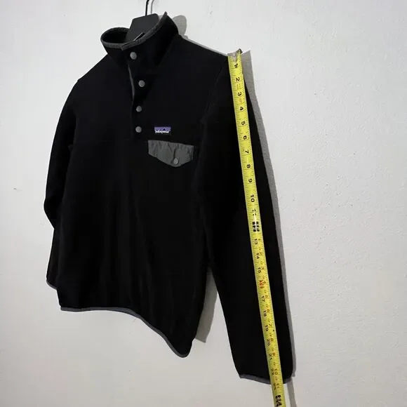 Patagonia Lightweight Synchilla Snap-T Pullover Men's XS Black